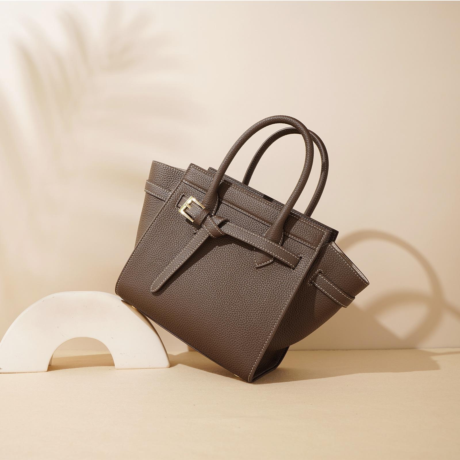 

Премиальная сумка-тоут из коровьей кожи большой вместимости однотонная кожаная портативная сумка для поездок