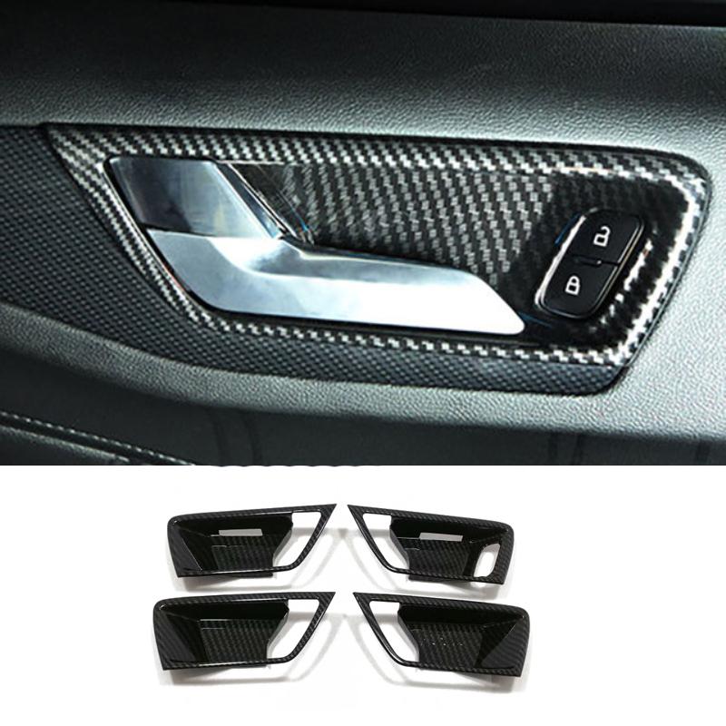 For Ford Focus MK4 Carbon Fiber Look Interior window swtich gear Steering Wheel Headlamp air Switche Button Cover Trim