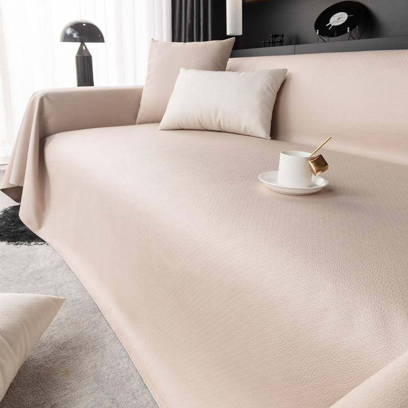 Light Luxury Faux Leather Sofa Towel Waterproof Anti-Scratch Non-Slip Sofa Cover Protects from Urine Leakage