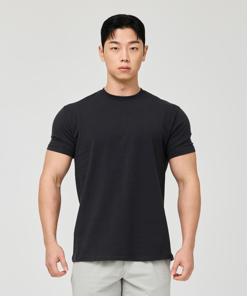 HUGVONE Plain Muscle Fit Short Sleeve 5 Colors (Type B)