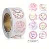 1 Roll Pack Colorful Floral Thank You Stickers Gift Decoration Label Stickers