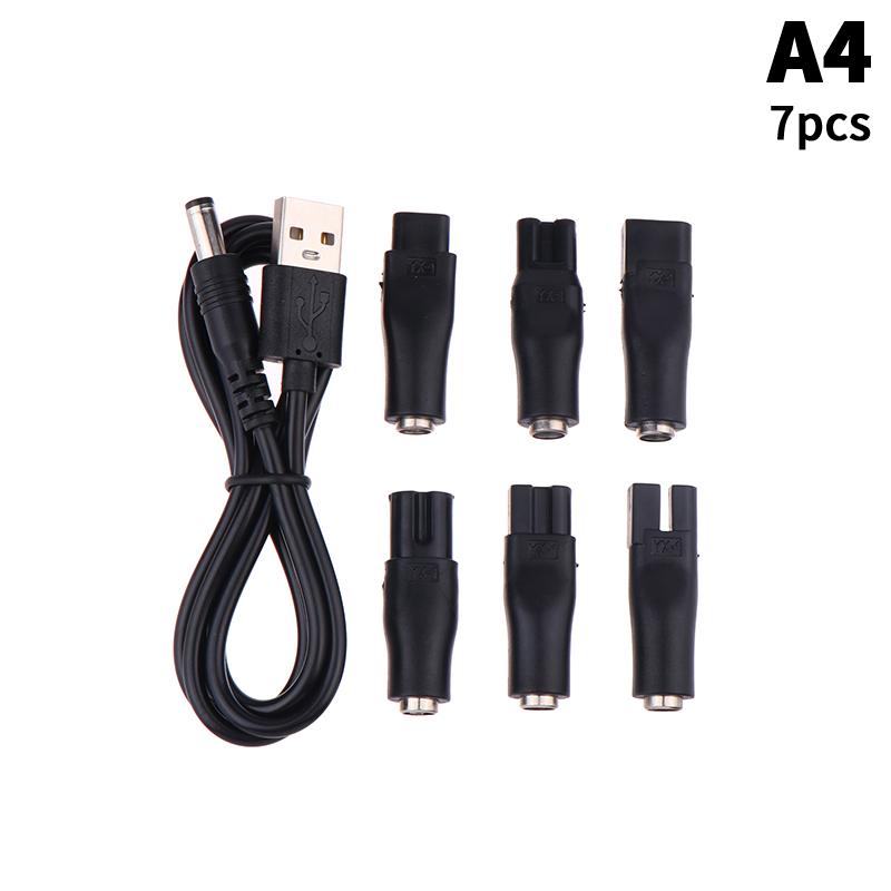 

1/6/7/8 шт. Запасной шнур питания 5 В Зарядное устройство USB-адаптер Подходит для всех видов электрических машинок для стрижки волос, триммеров для бороды, бритв A4