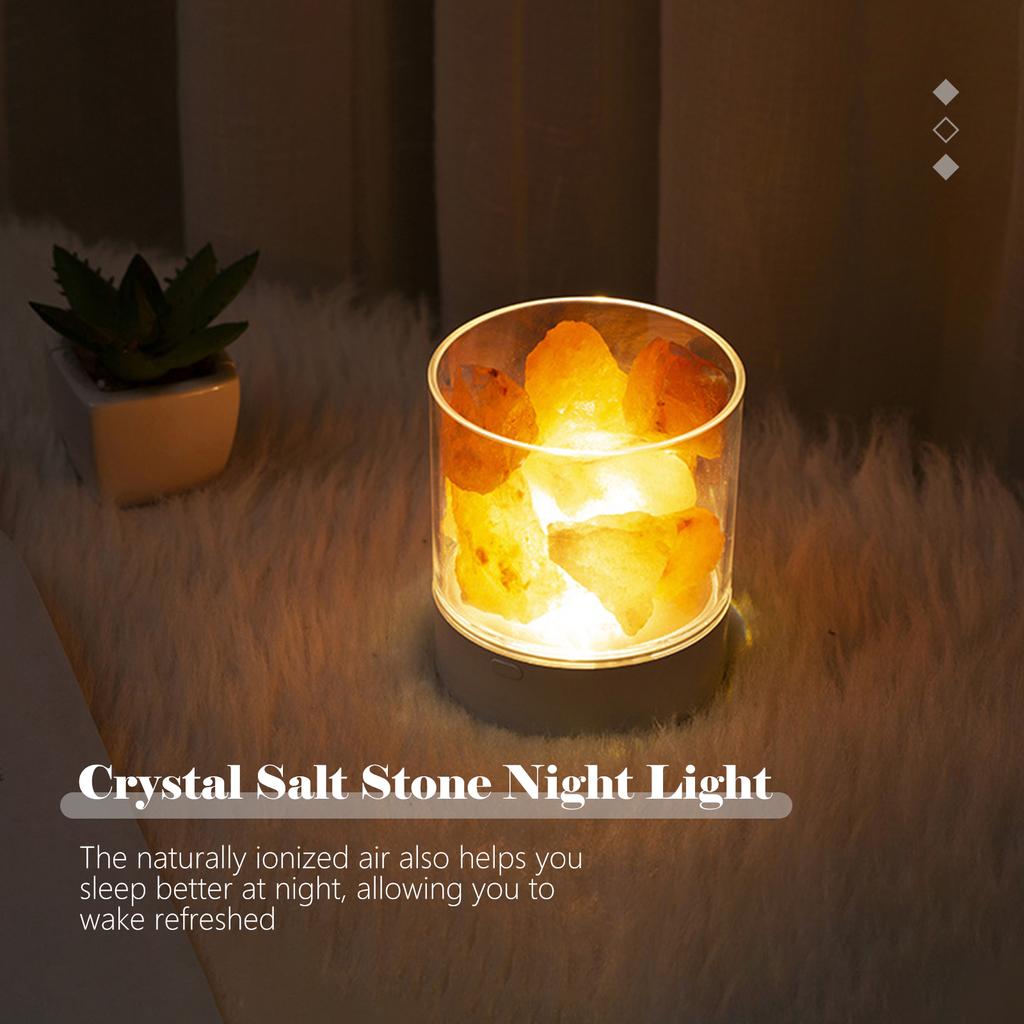 Salt Lamp, Himalayan Salt Stone Night Light   Lamp Portable USB   Purification Himalayan Salt Lamp Salt Lamp Bulbs with Salt  S That Not