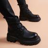 Short Boots Men's Youth Korean Version Trendy British Style Thick Sole Height Increasing Versatile Mid Top Men's Boots