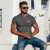 Muscleguys New Men's Clothing Summer Lapel Short Sleeve Breathable Comfortable and Casual Polo Shirt