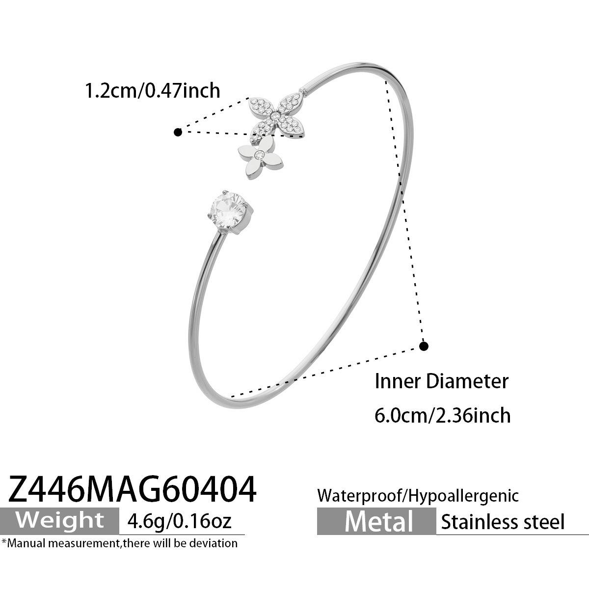 European  American Life Tree Zirconia Adjustable Bracelet Set in 18K Gold Plated Stainless Steel