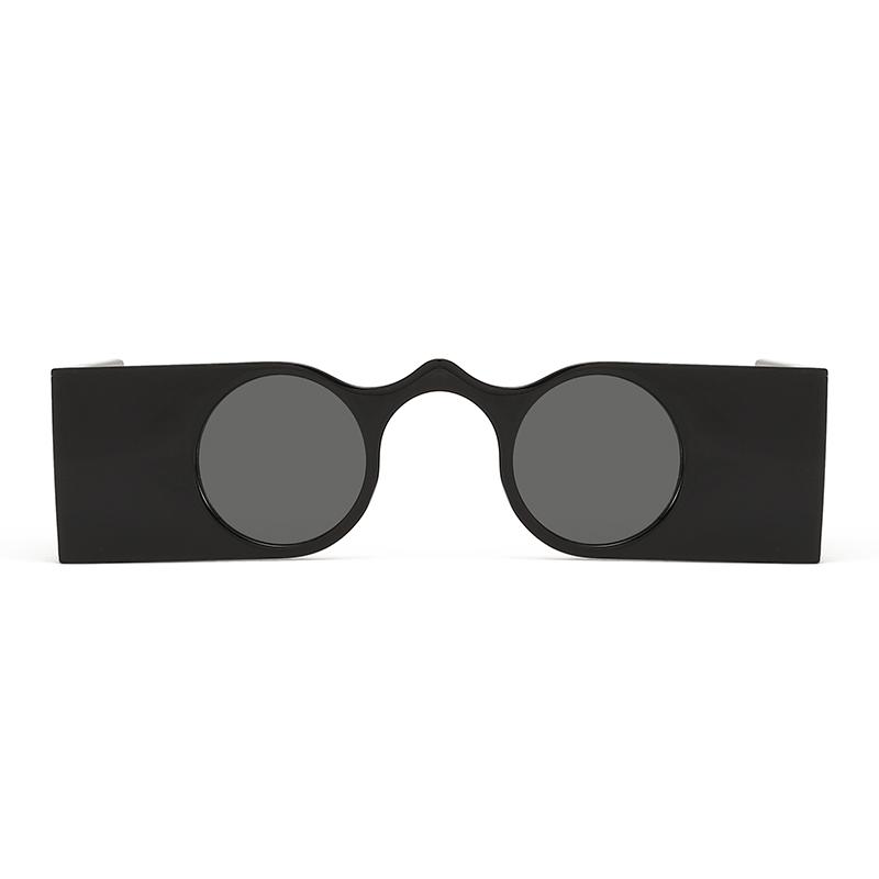Retro Square Circular Women Fashion Sunglasses Black Outdoor Street Shoot Model Glasses Stylish UV Protection