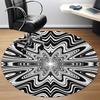 1pc Optical Illusion Pattern Carpet for Office Non-Slip, Round Carpet, Soft & Comfortable, Carpet for Office, Lightweight Round Floor Mat Yy251226066