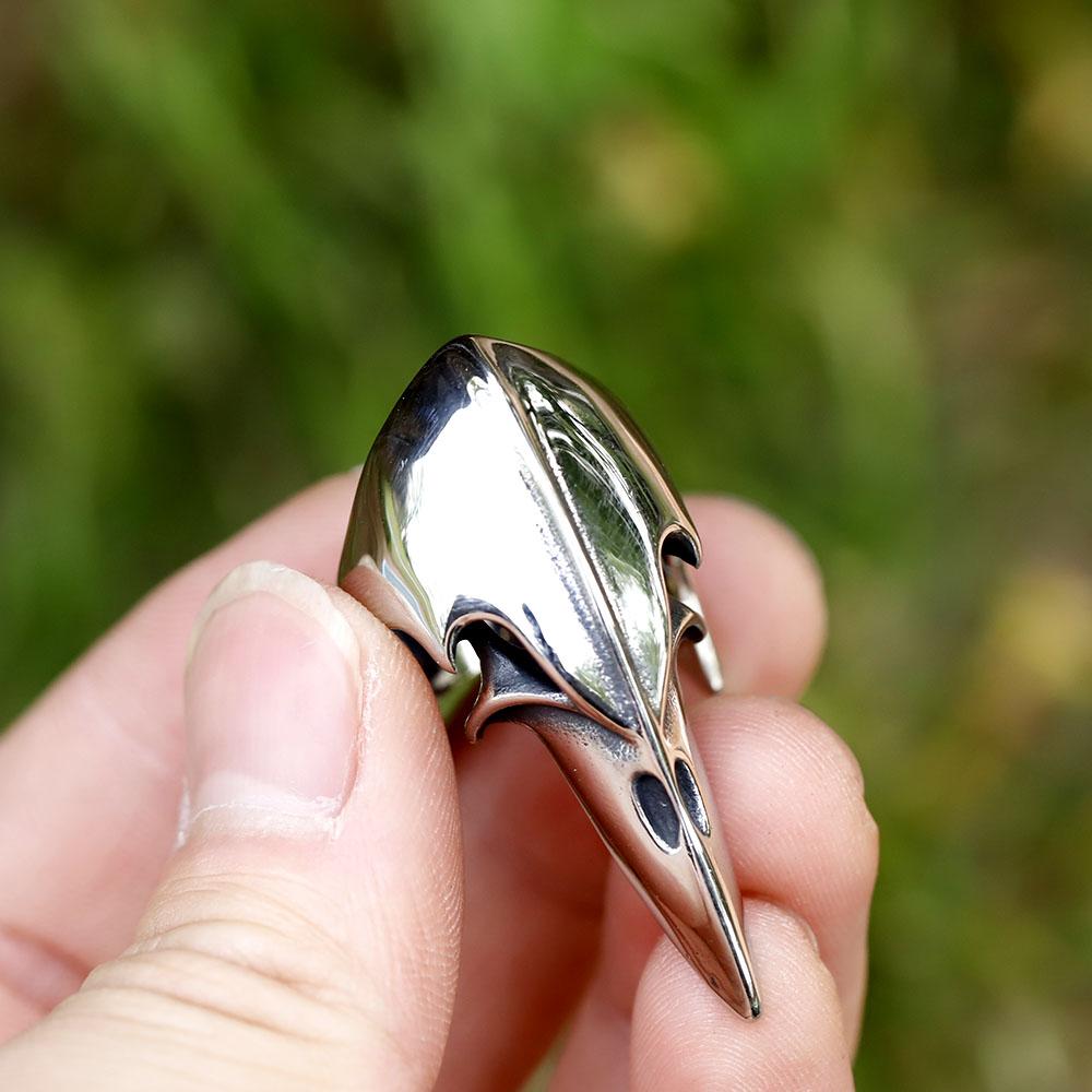 2026 NEW Men's 316L Stainless Steel Rings Nordic VIKING Odin Raven Head Animal Amulet Fashion Jewelry for Gifts Free Shipping