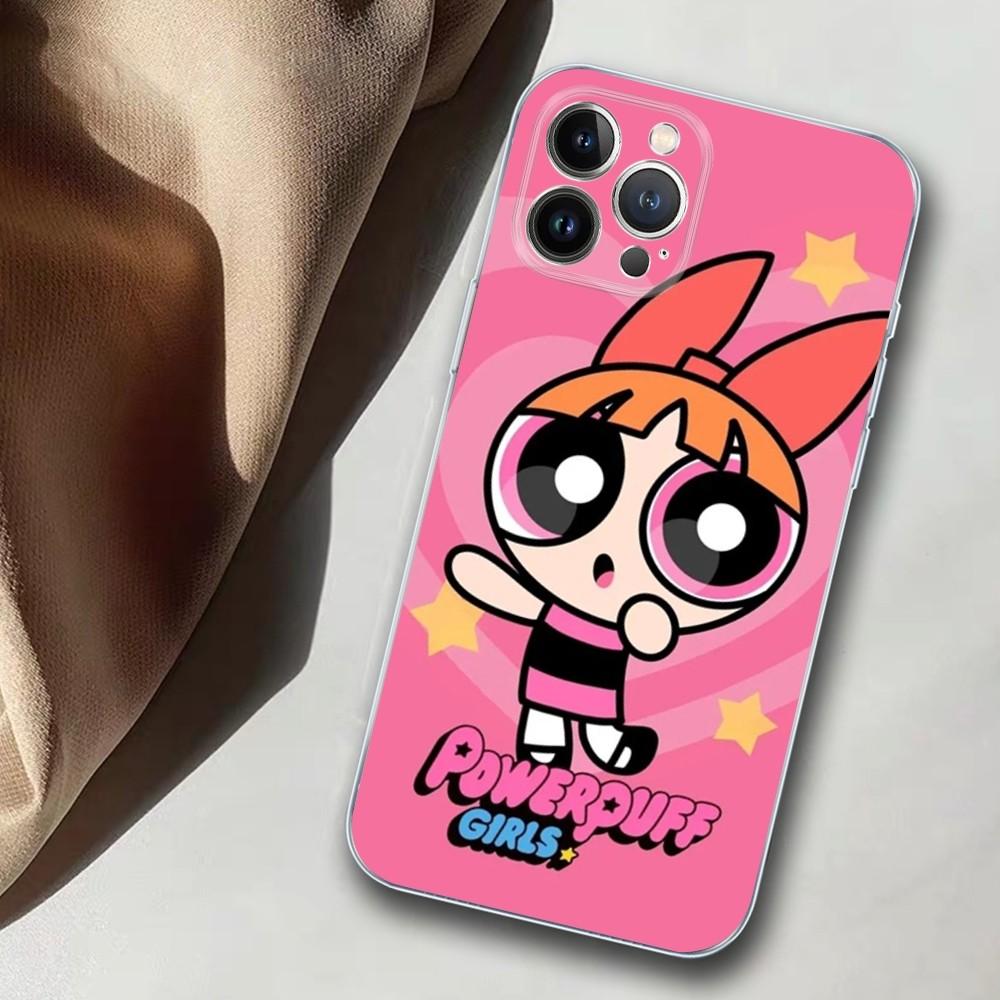 Girls Policeman Power-puffes Phone Case For iPhone 14 11 12 13 Mini Pro XS Max Cover 6 7 8 Plus X XR SE 2020 Funda Shell