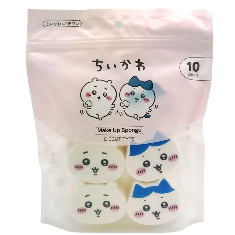 SHOBIDO - Chiikawa Diecut Type Makeup Sponge - Chiikawa & Hachiware (Set of 10)