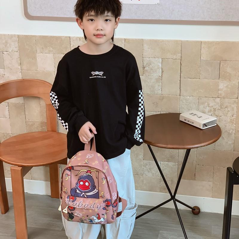 Kindergarten Grundschüler Schultasche Cartoon Niedlich Ausländischer Stil Druck Jungen und Mädchen Rucksack Kinderrucksack