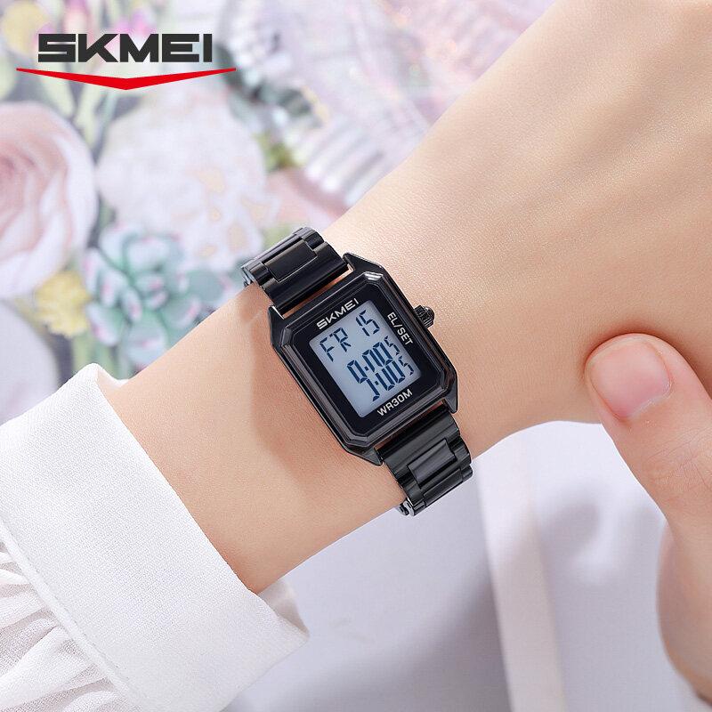 Skmei SKMEI Golden Digital Watch Men Women Watches Luxury Gold Wrist Watches Stainless Steel Female Male Clock Relogio Masculino 2493