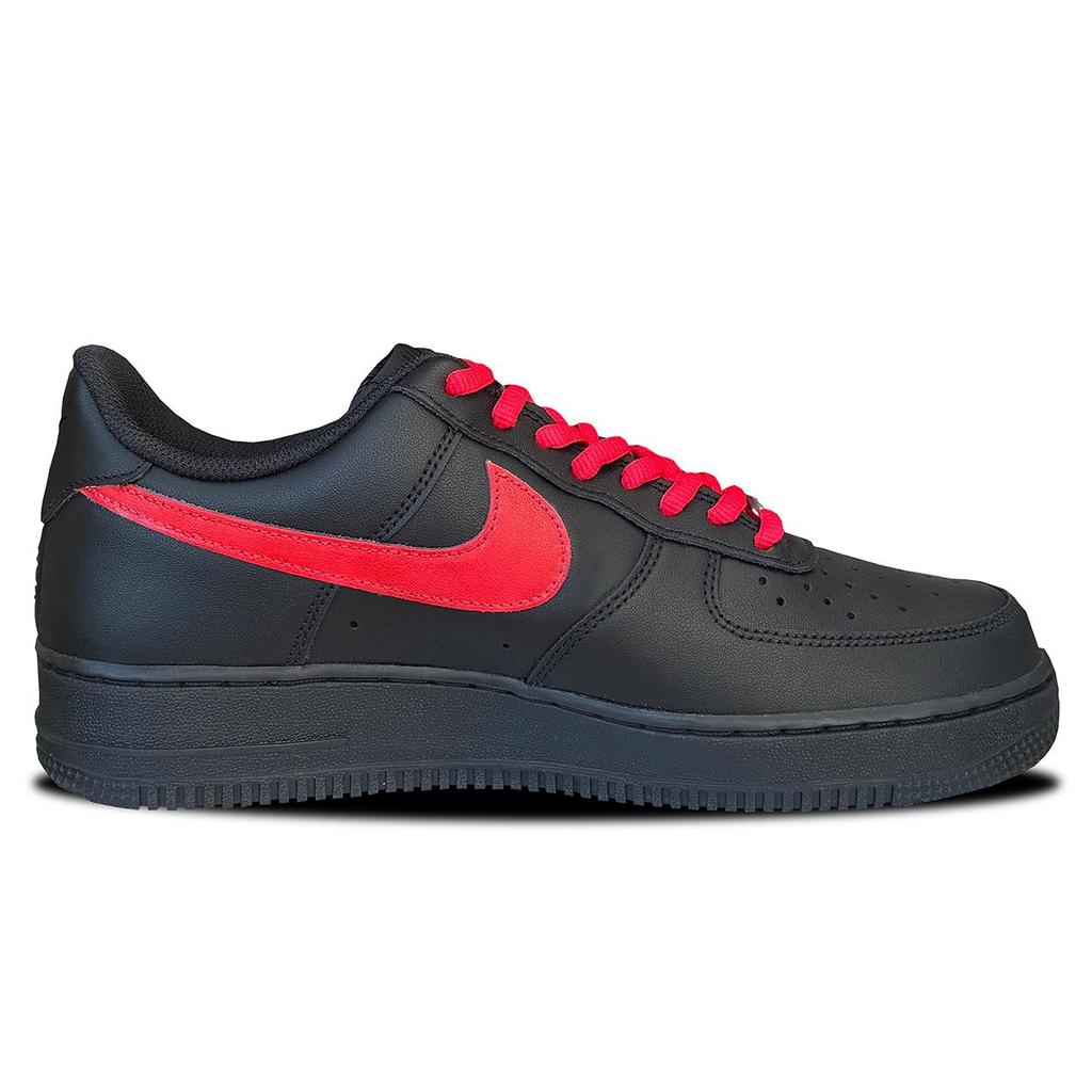 Nike Air Force 1 Abrasion Resistant Balance Low top Skateboard Shoes Unisex Black Red CW2288-001(Team1572- )