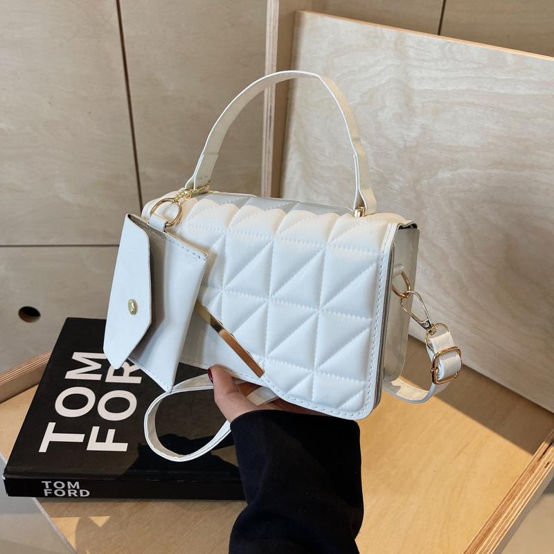 Women'S Bag On The New Small Square Bag Fashion Shoulder Bag Texture Pressure Shell Messenger Bag Simple Handbag
