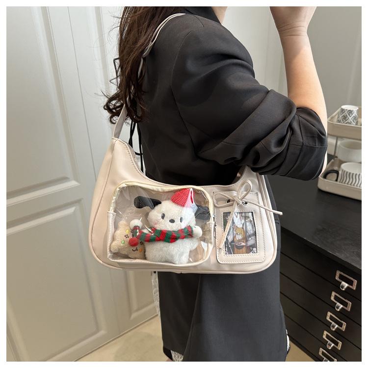 Women's Faux Leather Small Square Shoulder Bag New Fashion Minimalist Solid Color Zipper Crossbody Purse