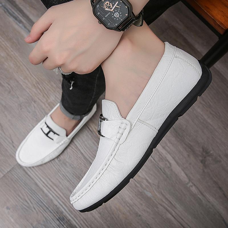 European station men's shoes Doudou shoes 2024 summer new models, British style trend casual one-pedal soft-soled lazy shoes