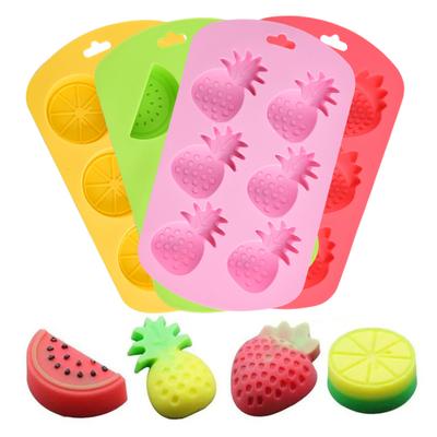 Stampo in Silicone per Caramelle alla Frutta a 6 Griglie Facile da Usare Antiaderente Stampo per Ghiaccio Lavabile in Lavastoviglie Grado Alimentare Stampo per Cottura Caramelle Dure al Cioccolato