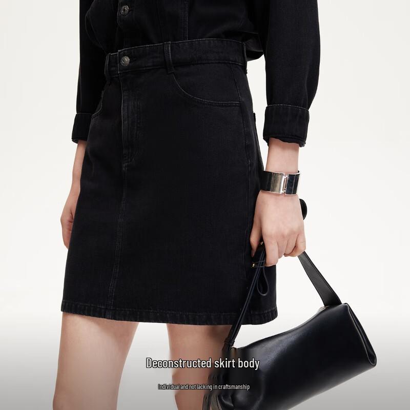 Veromoda Women's Washed Denim Midi Dress