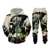 Autumn 3D Oriental Dragon God Printed Herre Hette Genser Set Mannlig Japansk Samurai Tatovering Glidelås 3d Treningsdress Herreklær Dress