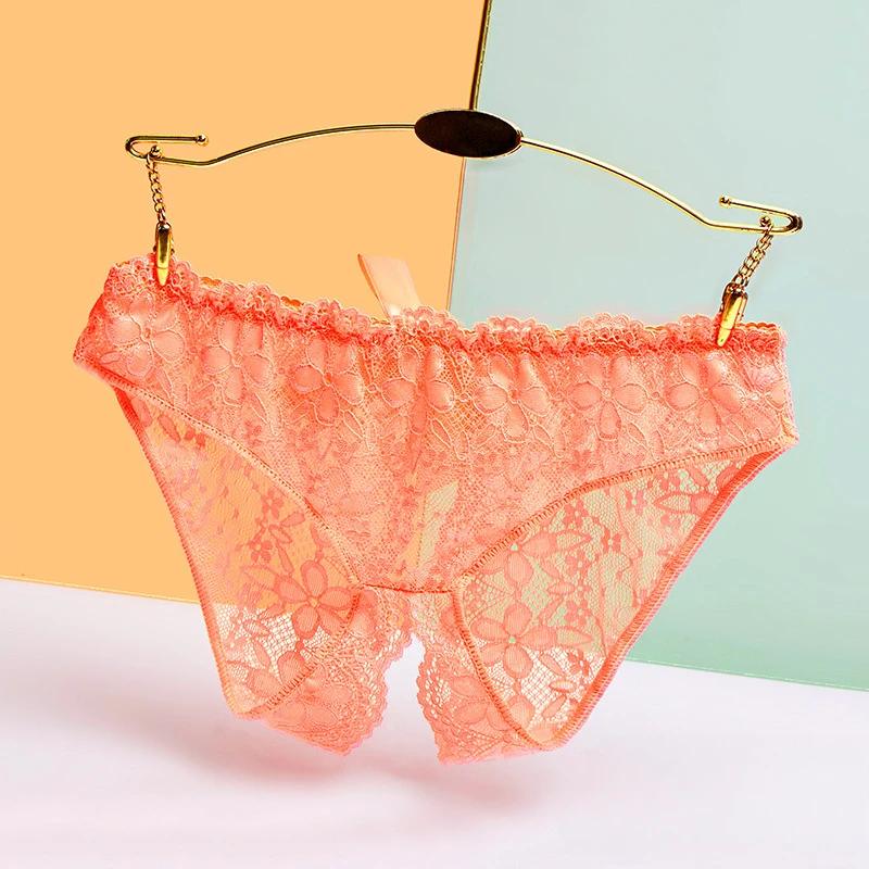 Intimo Donna Sexy Pizzo Trasparente Mutandine Dolce Fiocco Estate Giapponese Ultra-Sottile Cavallo Aperto Perizoma Trasparente G-String