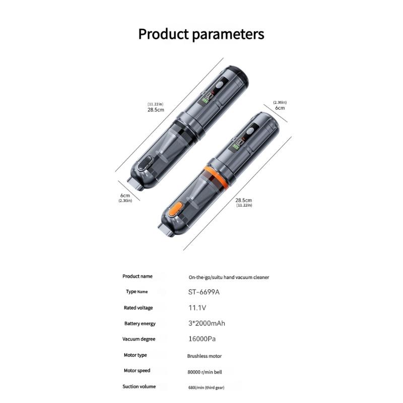 Vacuum Keyboard Cleaner Brushless Motor Cordless Vacuum Cleaner & Air Blower Portable Compressed Air Duster 80000RPM