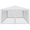 Vidaxl Party Tent With 12 Mesh Walls, White, 8X4 M, Hdpe