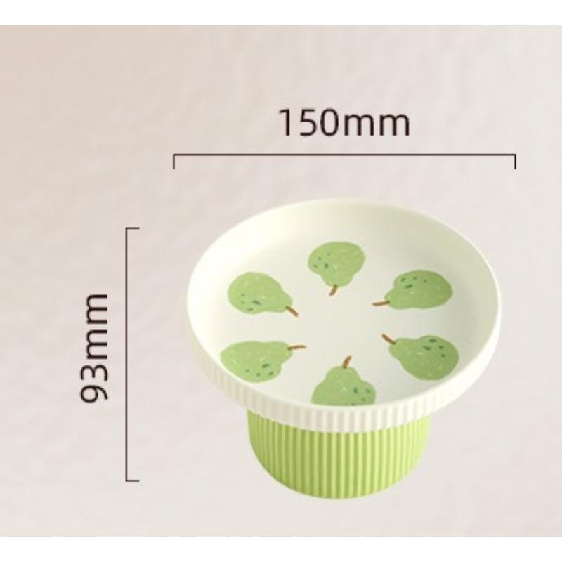 High Aesthetic Ceramic Cat Bowl with High Feet Anti Knock and Neck Protection Small and Fresh Drinking Bowl