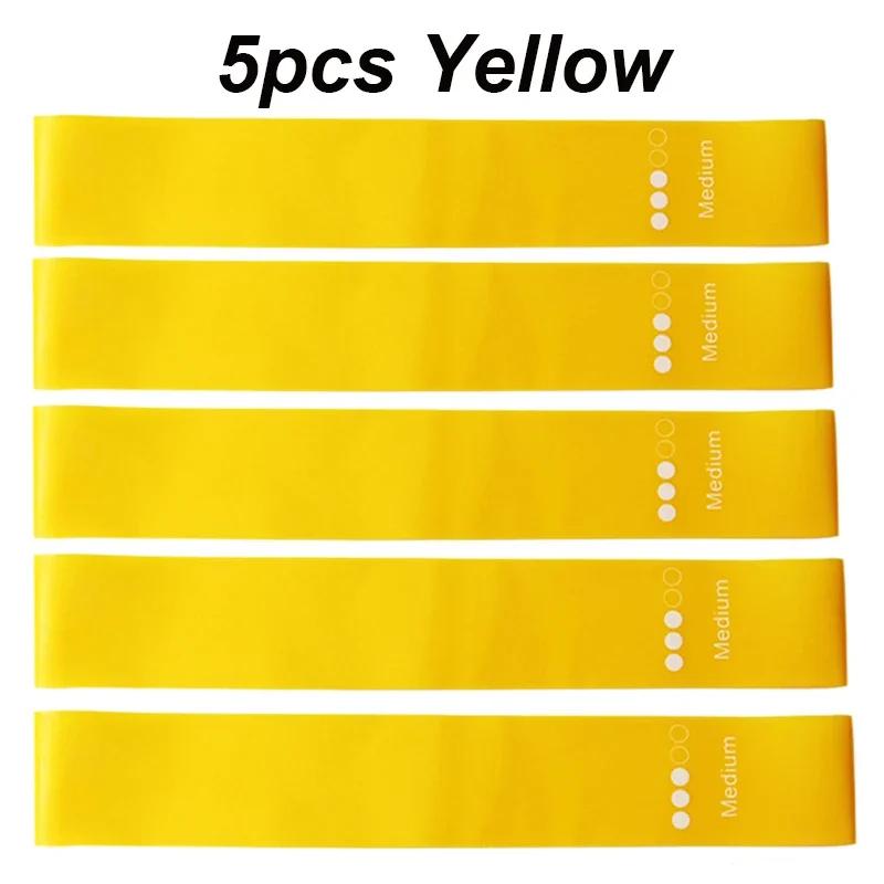 5pcs Resistance Bands Collection Yoga Elastic Band for Fitness Exercise Stretch Belt 5 Resistance Level Workout Bands Fitness Equipment