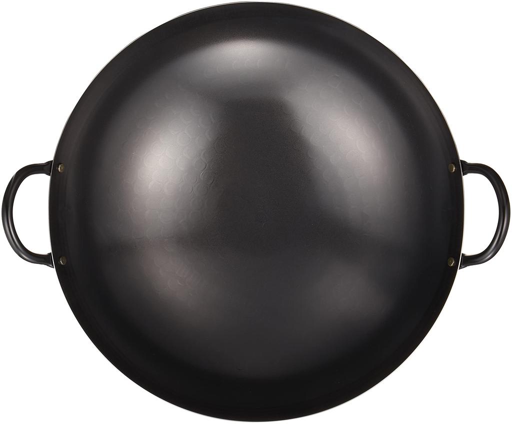 Endo Shoji Commercial Wok 39cm tepané železo Vyrobeno v Japonsku ATY03039