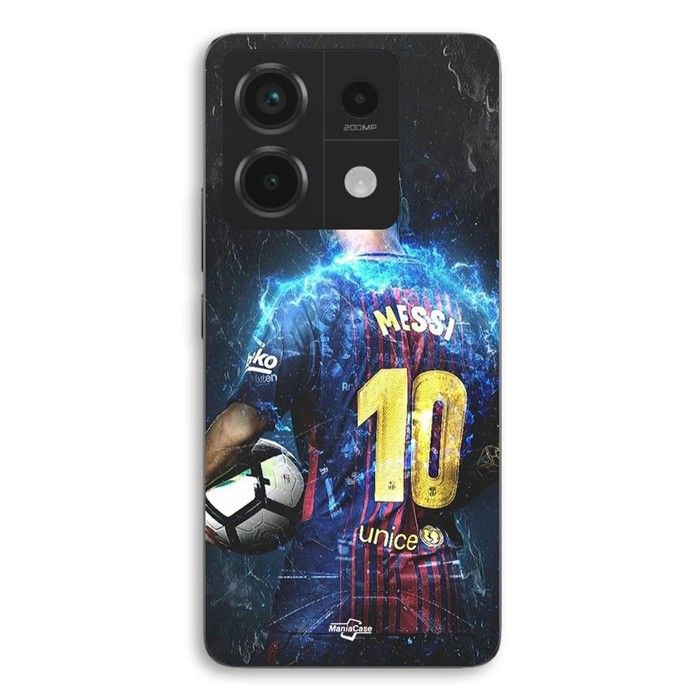 Coque de téléphone - MANIACASE - Xiaomi Redmi Note 13 Pro 5G - Silicone TPU - Noir - Lionel Messi