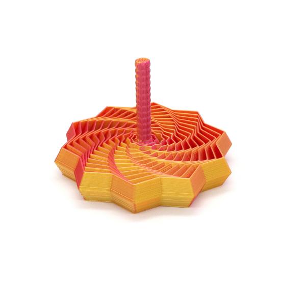 Expandable Sensory Fidget Star 3D Printed Fractal Stress Relief Toy Whirling Spiral Design Fidget Toy with Handle for Anxiety Relief Focus Enhancement