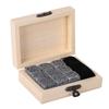 9Pcs Whisky Wine Chilling Stones Set Bar Home Drink Chiller Stones Rocks Wooden Box Packaging