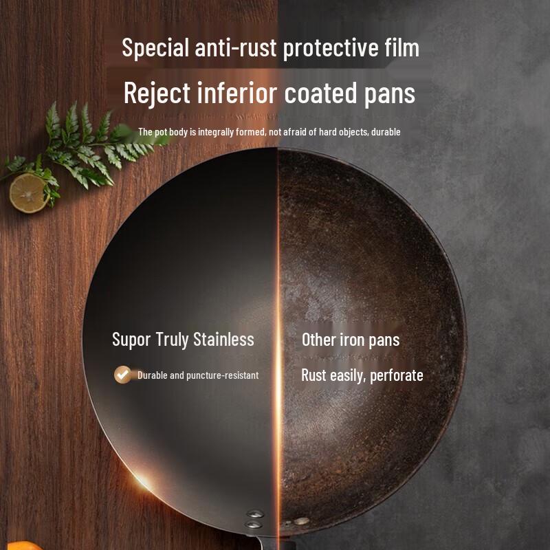 Supor Traditional Anti-Rust Iron Wok