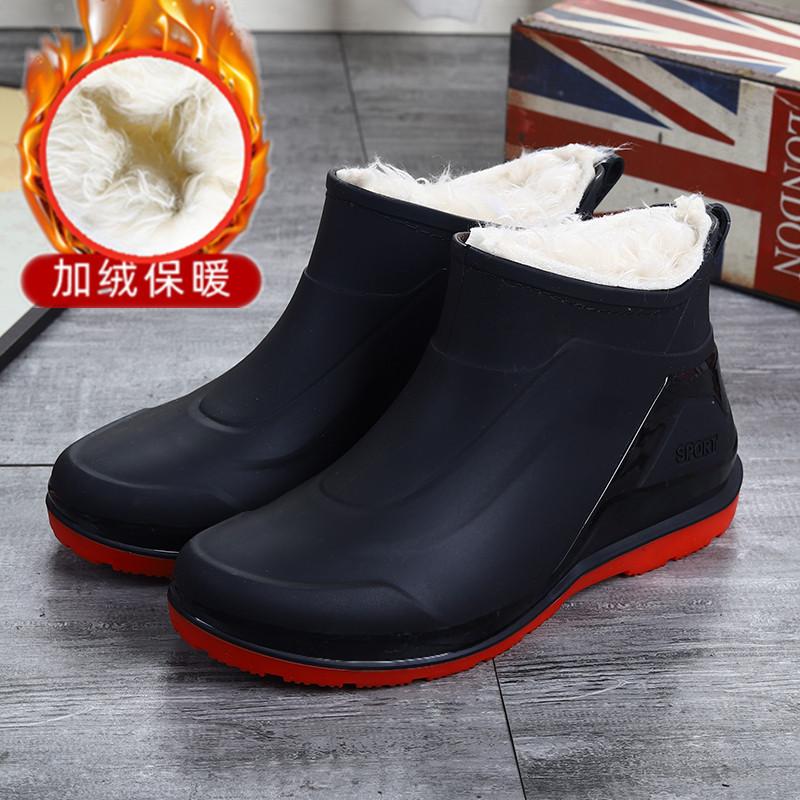 2024 New Fashion Outdoor Men's Rain Boots Unisex Rain Shoes Male Slip On Waterproof Working Shoes Fishing Boots Women Rain Boots