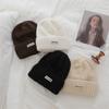 Korean Dopamine Simple Letter Knitted Hat Letter Label Men and Women's Same Wool Hat Women Thickened Warm