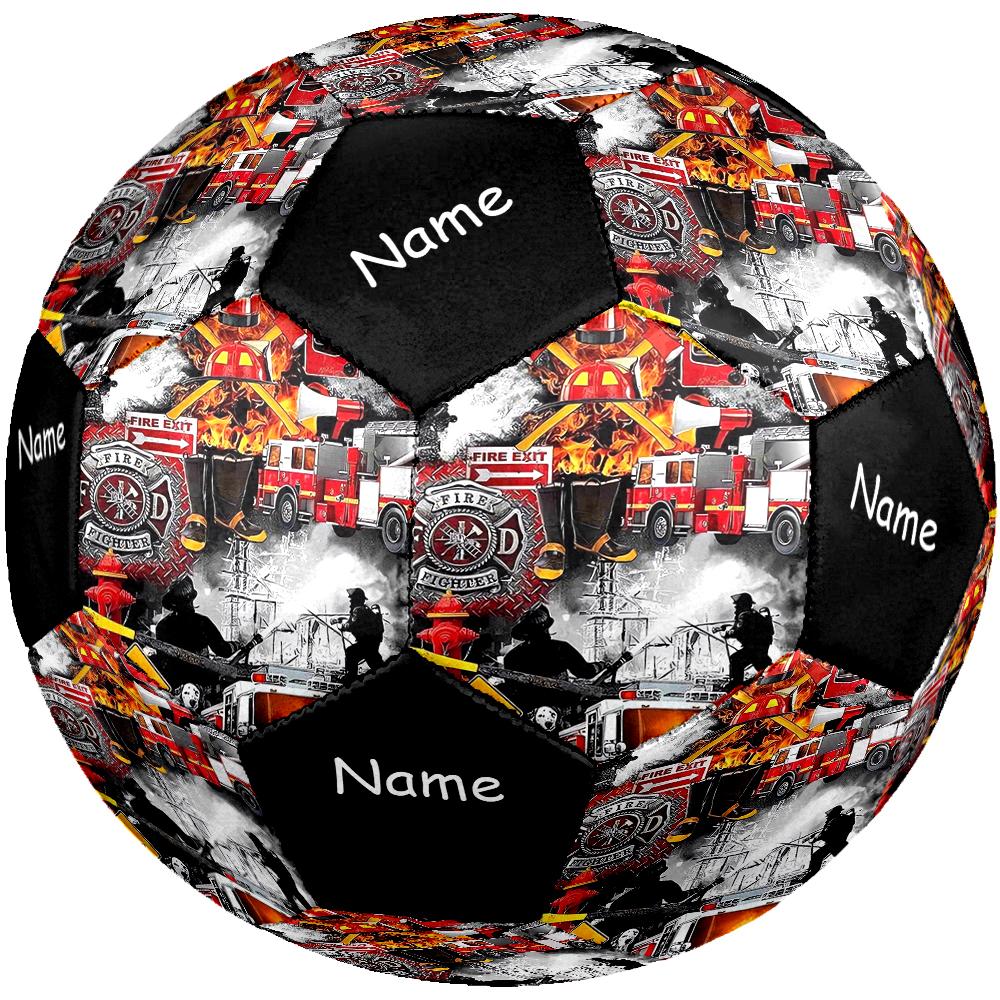 Custom Name fire truck Theme Size 5 Soccer Ball, Suitable for Both Indoor and Outdoor Matches, a Gift Suitable for Everyone.