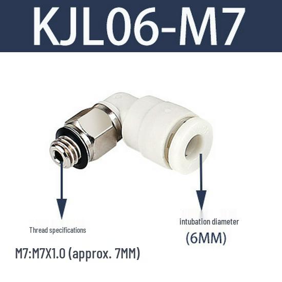 SMC Pneumatic Mini Right Angle Elbow Push-to-Connect Fitting KJL Series