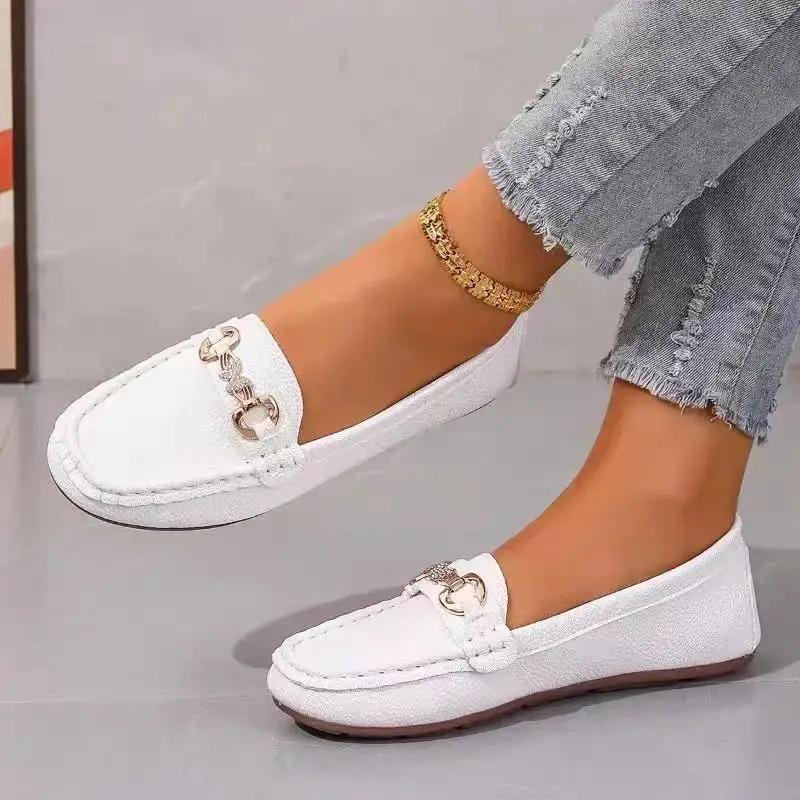 Fashion Women Flats Casual Slip On Mary Jane Shoes Autumn Fashion Round Toe Sneakers Women New Solid Soft Sole Loafers Zapatos De Mujer