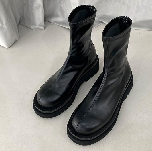 

Летние ботильоны с круглым носком на толстой подошве, ботинки с платформой и большим пальцем, дышащие ботильоны челси C318 40