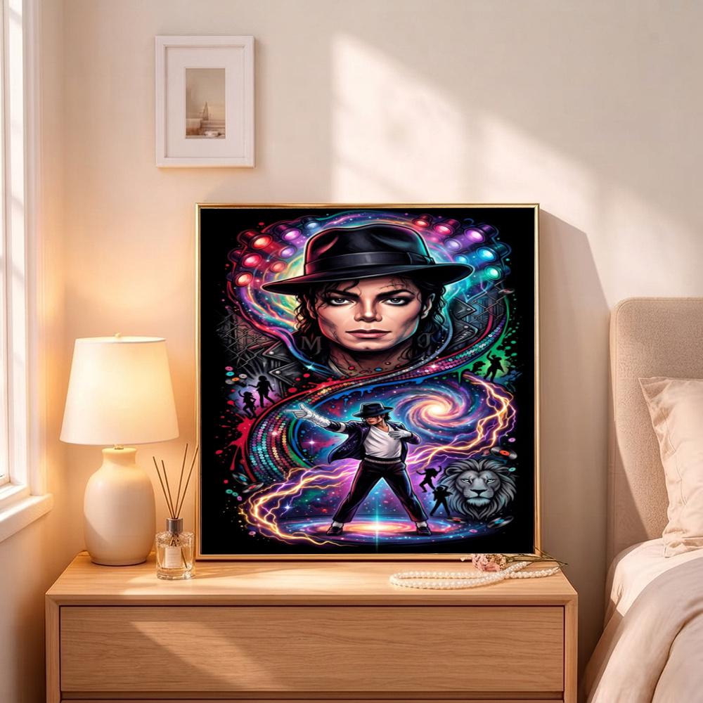 Michael Jackson Pop 5D Diy Diamond Paintings Mosaic Wall Round Diamond Art Painting Kits Embroidery Crystal Accessories Frameless