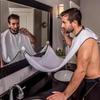 Male Shaving Apron Beard Catcher Cape Care Bib Face Shaved Hair Adult Bibs Shaver Cleaning Hairdresser for Man Clean Apron Gift
