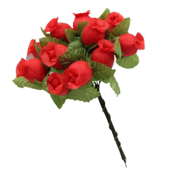 1 bukett kunstig blomst 12 rosehoder DIY Craft Home Party Bryllupsdekor
