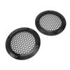 2 Stück Lautsprecherabdeckungen Schwarz Rund Lautsprechergitter Mesh Dekorativ Subwoofer Autolautsprecher Gitter Schutz