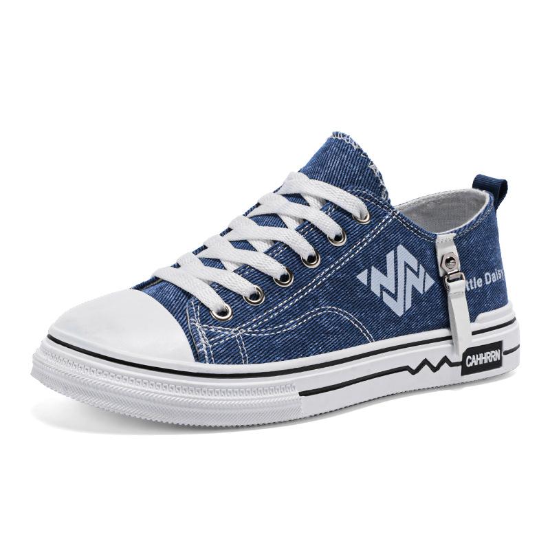 

Spring and summer new breathable thin lace-up low-top canvas shoes men s youth casual denim shoes board shoes men s 44