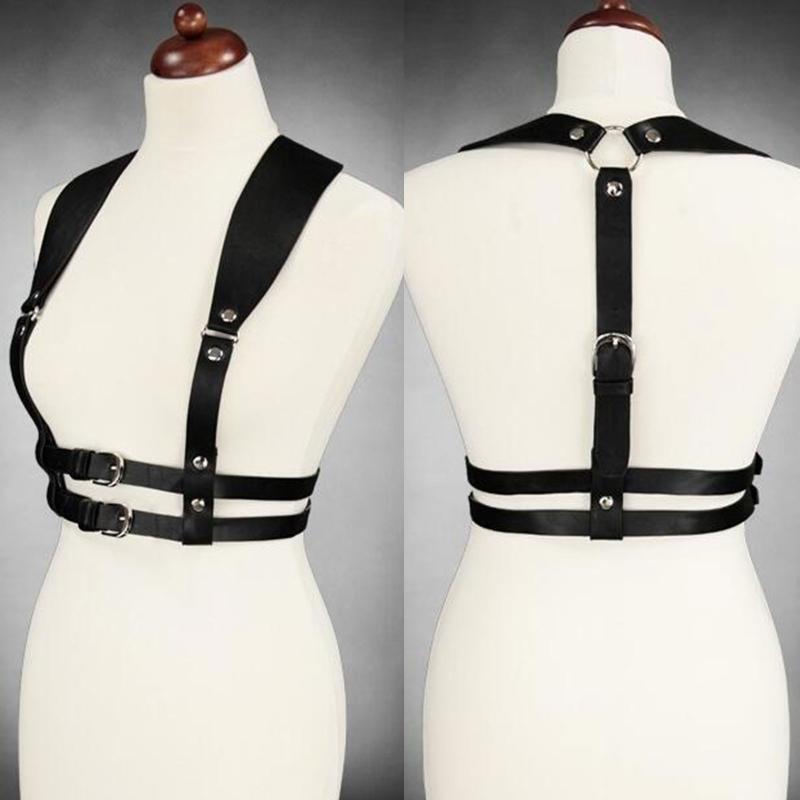Punk-Taillengürtel Damen Halloween Leder Skinny Body Verstellbare Gürtel mit Legierungsschnalle für Party Nachtclub Taille Schlank