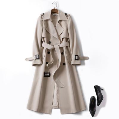 (SU)Abrigo de mujer Chaqueta de abrigo ajustada sólida Ropa de abrigo larga Gabardina cortavientos