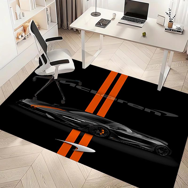 1pc M-McLaren logo Print Area Rug - Soft, Washable Non-Slip Indoor Mat, Living Room, Home Office Decorative Rug,Office Decorative