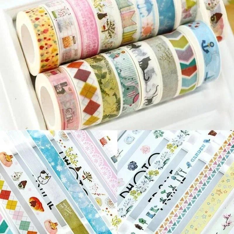 New Creative Cartoons and Paper Tape Student DIY Original Diary Hand Account Materials Easy To Tear Gift Stickers Random Styles
