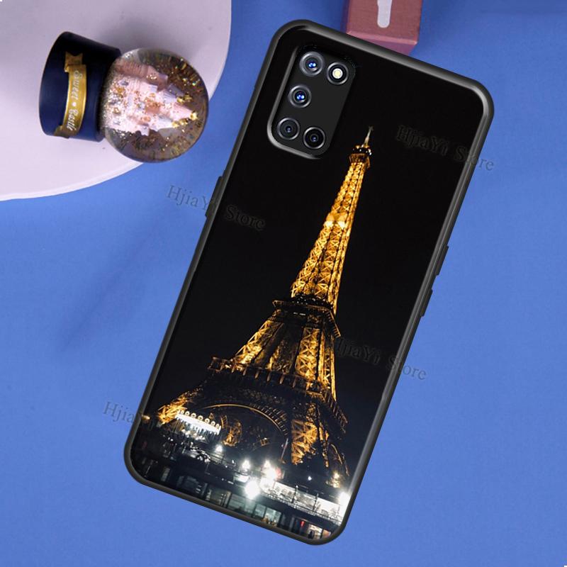 Paris Eiffel Tower Case For OPPO A74 A94 A54 A57 S A77 A76 A96 A52 A72 A91 A93 A5 A9 A31 A53 A15 A16 A17 Cover